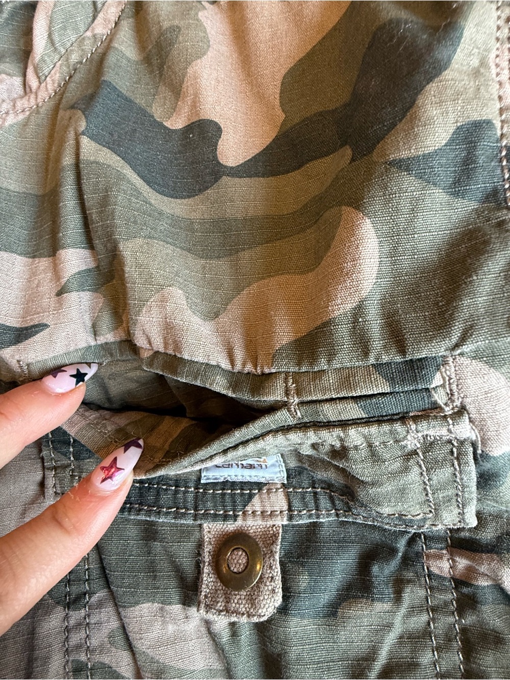 Carhartt Camo Hooded Field Jacket Size M 8/10 - Picture 3 of 8